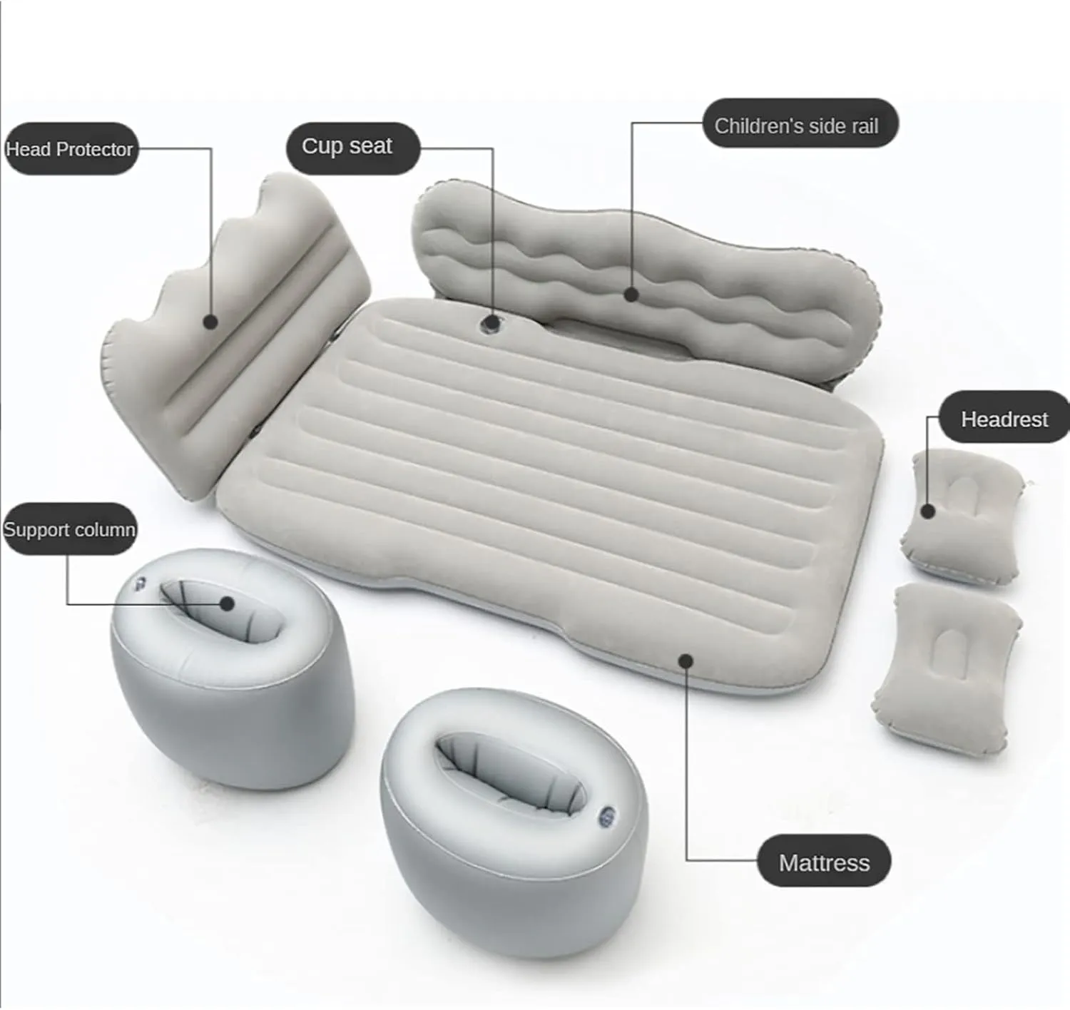 Car Air Mattress, Car Camping Travel Bed, Portable Rest Mat, sleeping pad, Compatible with Infiniti QX 30 50 55 56 60 70 80,D