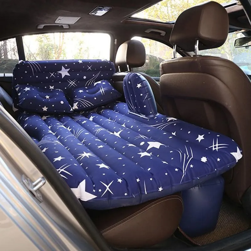 Car Air Mattress for Acura ADX (Expected) 2025upcoming, Inflatable Back Seat Sleeping Pad with Pump & 2 Pillows, Folding Portable Camping Bed for Travel& Road Trips,Blue