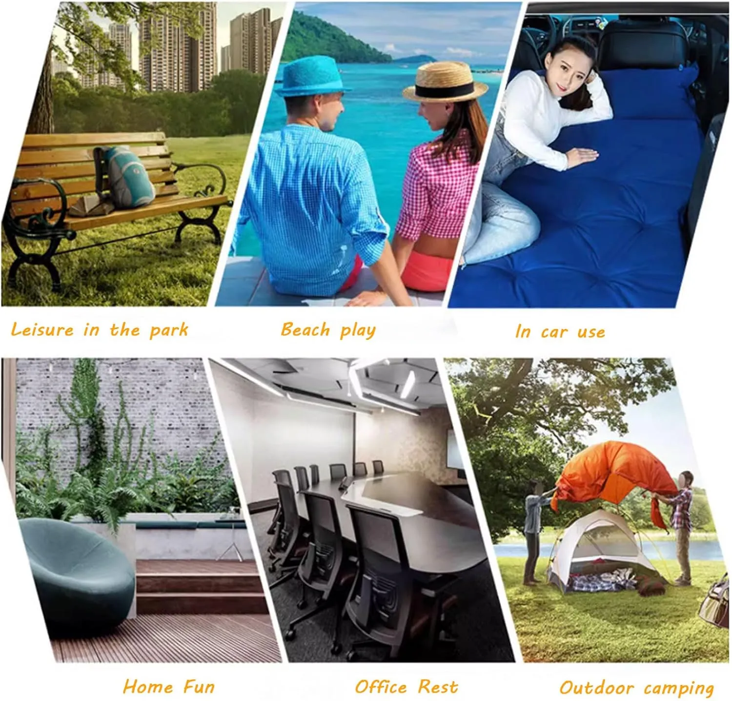 Car Air Mattress for BMW X5 X5M E53 E70 F15 G05 F95 25i 25d, Comfortable Inflatable Thickened Car Mattress, Portable Sleeping Pad for Camping, Travel, Outdoor Activities