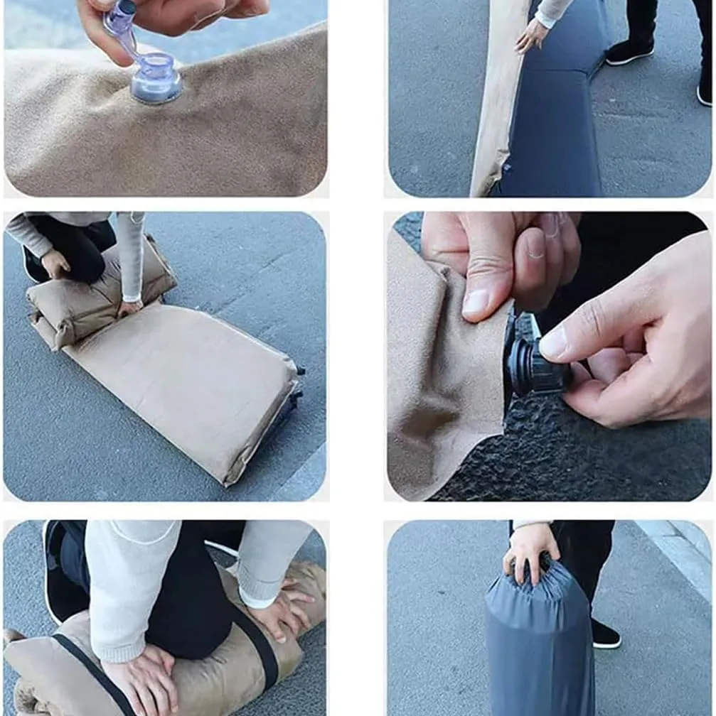 Car Inflatable Mattress Compatible with Subaru Forester 2014-2018 - Outdoor Camping Travel Portable Sleeping Pad - Adjustable Wear Resistant Auto Accessories - A-Black(B-Blue)