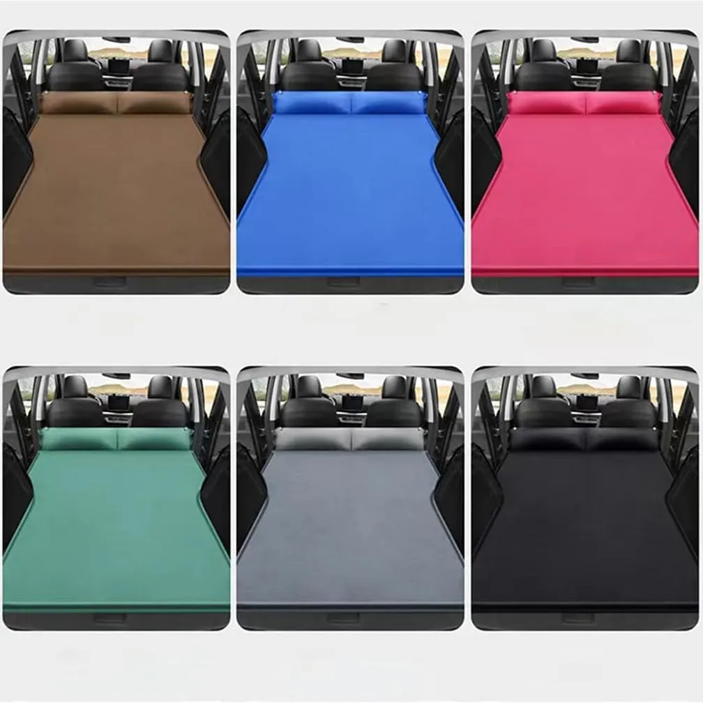 Car Inflatable Mattress Compatible with Subaru Forester 2014-2018 - Outdoor Camping Travel Portable Sleeping Pad - Adjustable Wear Resistant Auto Accessories - A-Black(B-Blue)