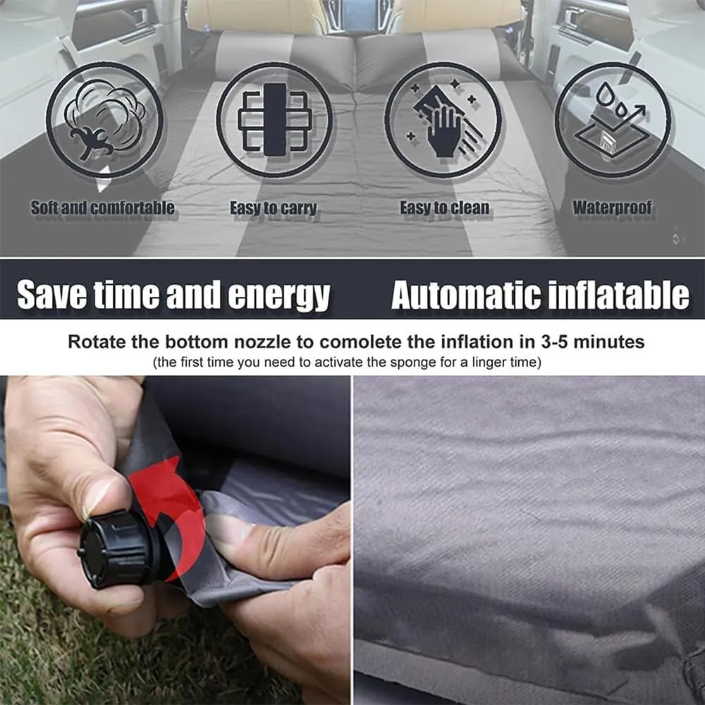 Car Inflatable Mattress for Mitsubishi Outlander PHEV 2023-2024 Self Inflating Sleeping Pad Thickened Air Bed Cushion Camping Travel Mattress Multifunctional,Red