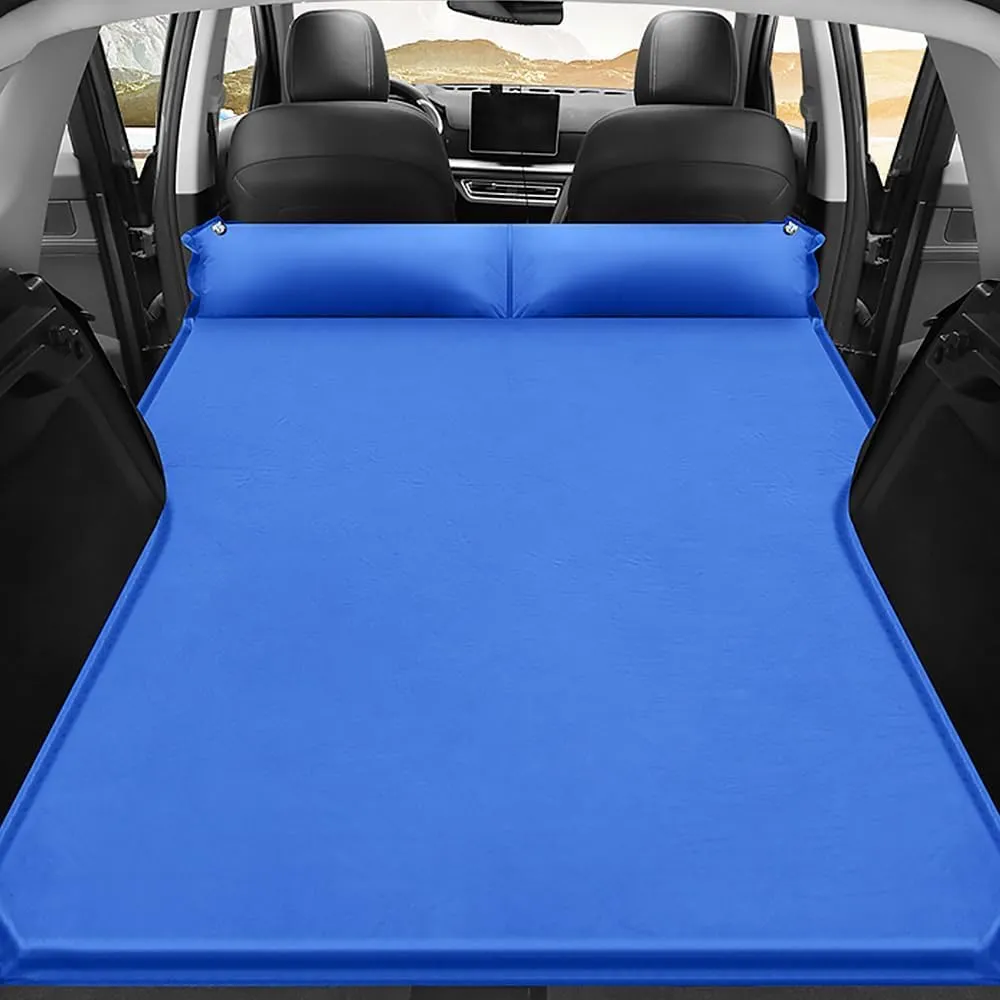 Car Inflatable Mattress for Volkswagen VW Jetta A7 2019 2020 2021 2022 2023 2024 Portable Air Sleeping Bed with Pillow Camping Travel Cot Inflatable Trunk Sleeping Pad,Blue