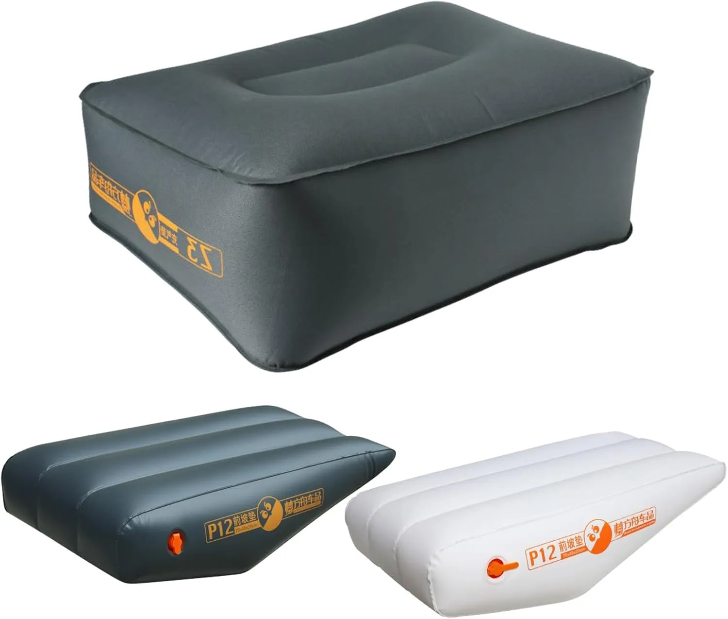Car Inflatable Pillow - Car Air Bed Front, Waterproof Inflatable Bed Wedge | Wear-Resistant Car Inflatable Mattress Bed Wedge, Leakproof Car Inflatable Cushion Suitable for Sleep, P12-black