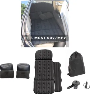 Car SUV Twin Air Mattress - Inflatable Sleeping Pad for Camping, Sleeping or Travel - Small Air Pump, 2 Pillows, Gap Filler - Back Seat Truck Twin Size Travel Bed Foldable Mattress - 38" Wide Black