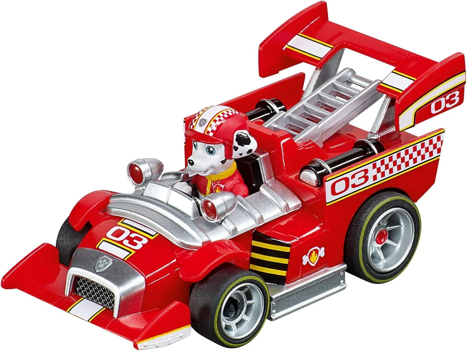 Carrera 64176 PAW Patrol Ready Race Rescue Marshall 1:43 Scale Analog Slot Car Racing Vehicle GO!!! Slot Car Race Tracks,Red