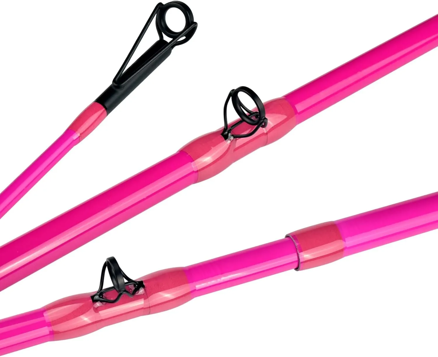 Catfish Fishing Rod 8’Glow in The Dark Catfishing Rods 2 Piece Catfish Pole with S-Glass and Carbon Graphite Super Grip Medium Heavy Catfishing Rods