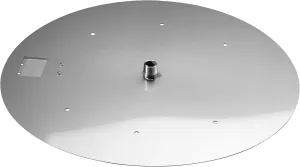 Celestial 18" Round Flat Burner Pan, Industrial 18 Gauge Stainless Steel, 1/2" NPT, for Outdoor Gas Fire Pits (Compatible with Celestial 6” Round Burner Rings)