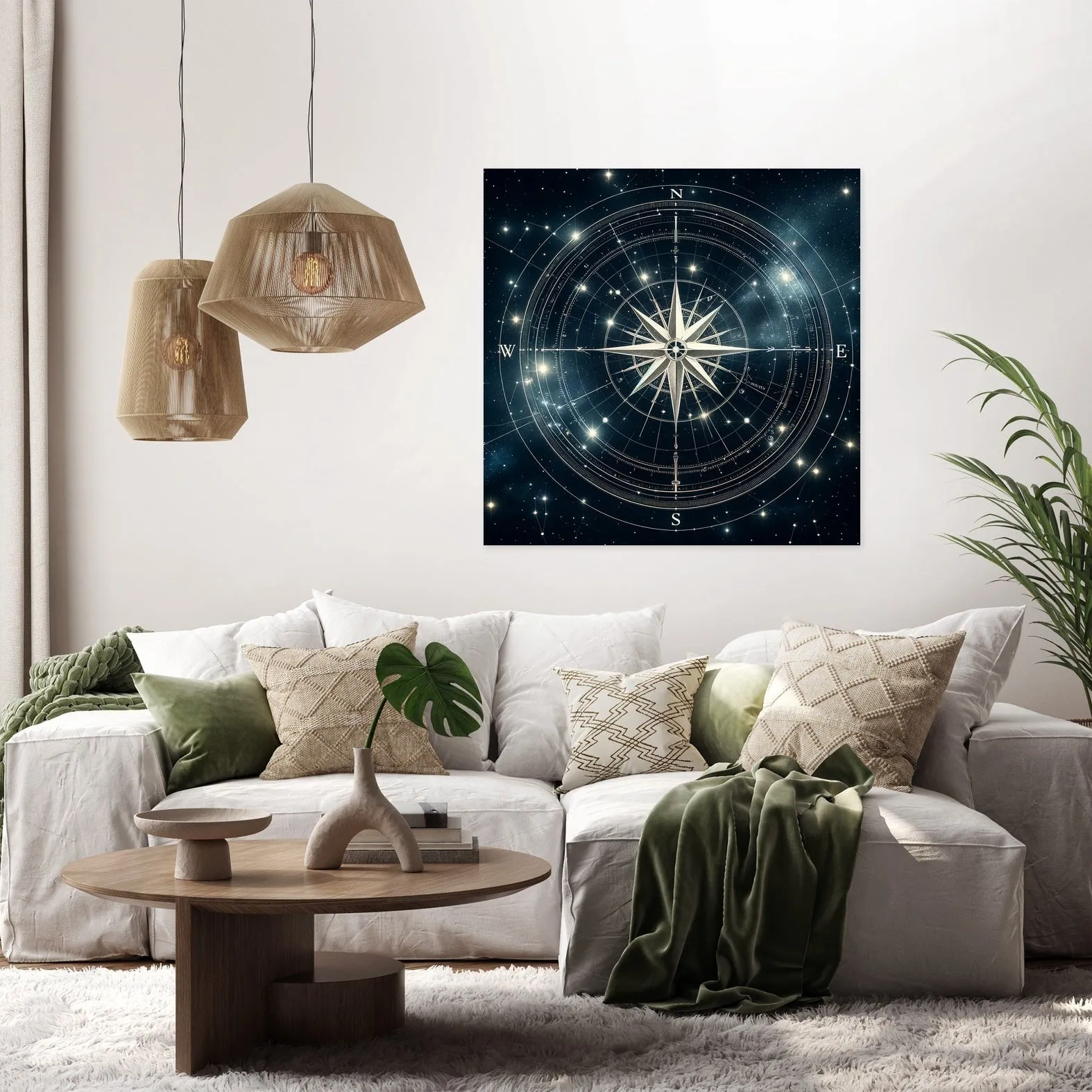Celestial Compass Canvas
