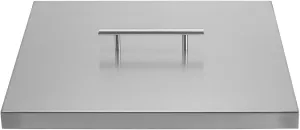 Celestial Fire Pit Cover for 12” Square Burner Pan (15" Actual Size), Stainless Steel