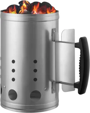 Charcoal Chimney Starter BBQ Grill Lighter Barbecue Fire Starter Grilling for BBQ Charcoal Grill Briquette Coal Fire Starter Chimney for Grills Outdoor Cooking Charcoal Can Accessories