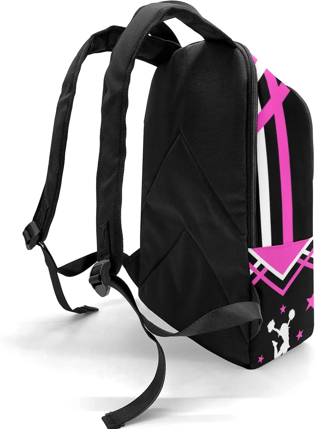 Cheerleader Cheer Pink Personalized Backpack for Teen Boys Girls,Custom Travel Backpack Bookbag Casual Bag Name Gift