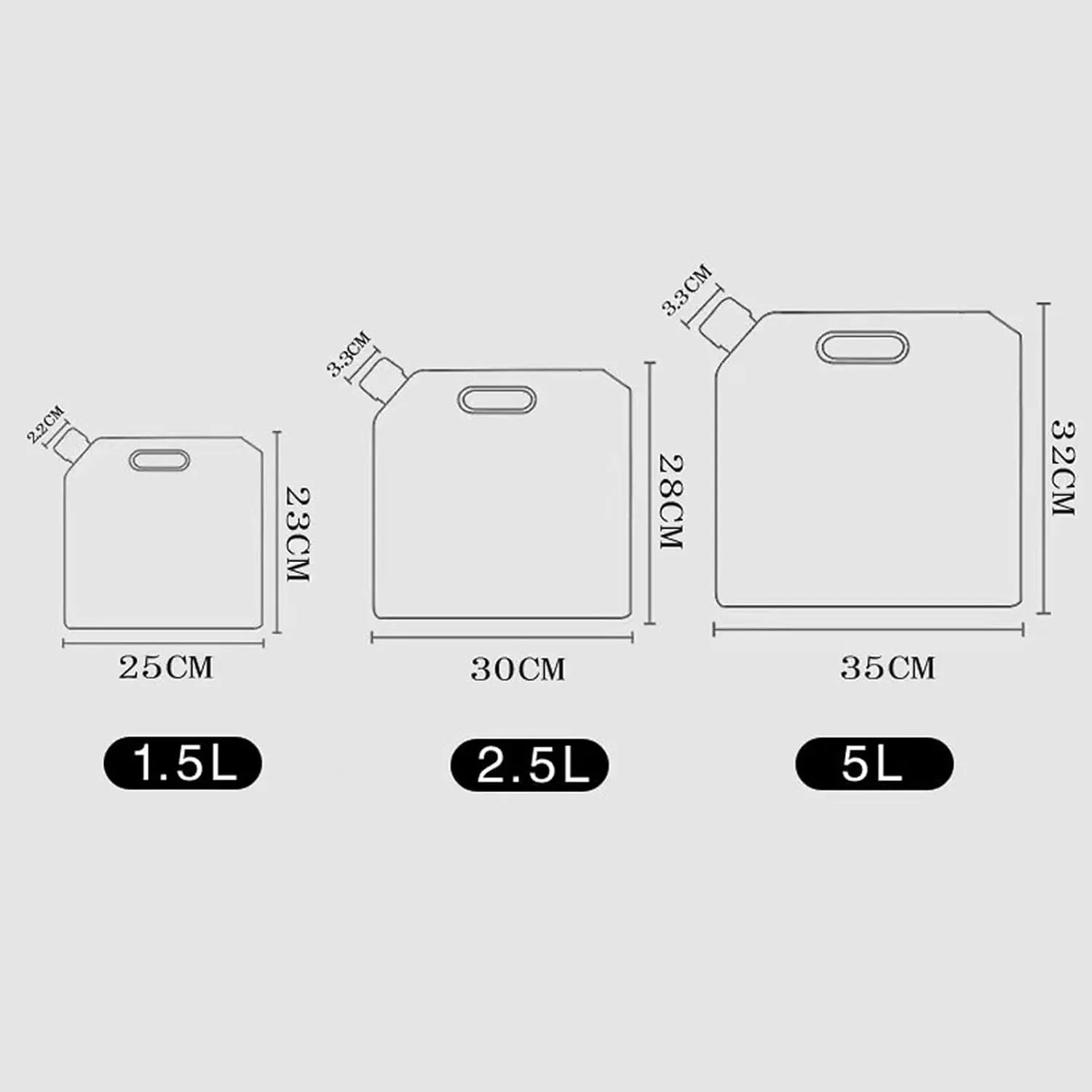 Clear Plastic Water Container Bag, Collapsible BPA Free Water Storage Bag, Portable Water Bag Set for Camping Hiking Backpack Emergency(6PCS,2.5L)