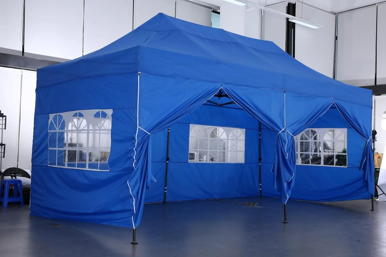 COBIZI 10x20 Pop Up Canopy with 6 Sidewall,Heavy Duty Canopy UPF 50  All Season Wind Waterproof Commercial Outdoor Wedding Party Tents for Parties Canopy Gazebo with Roller Bag(10 x 20 ft Gray)
