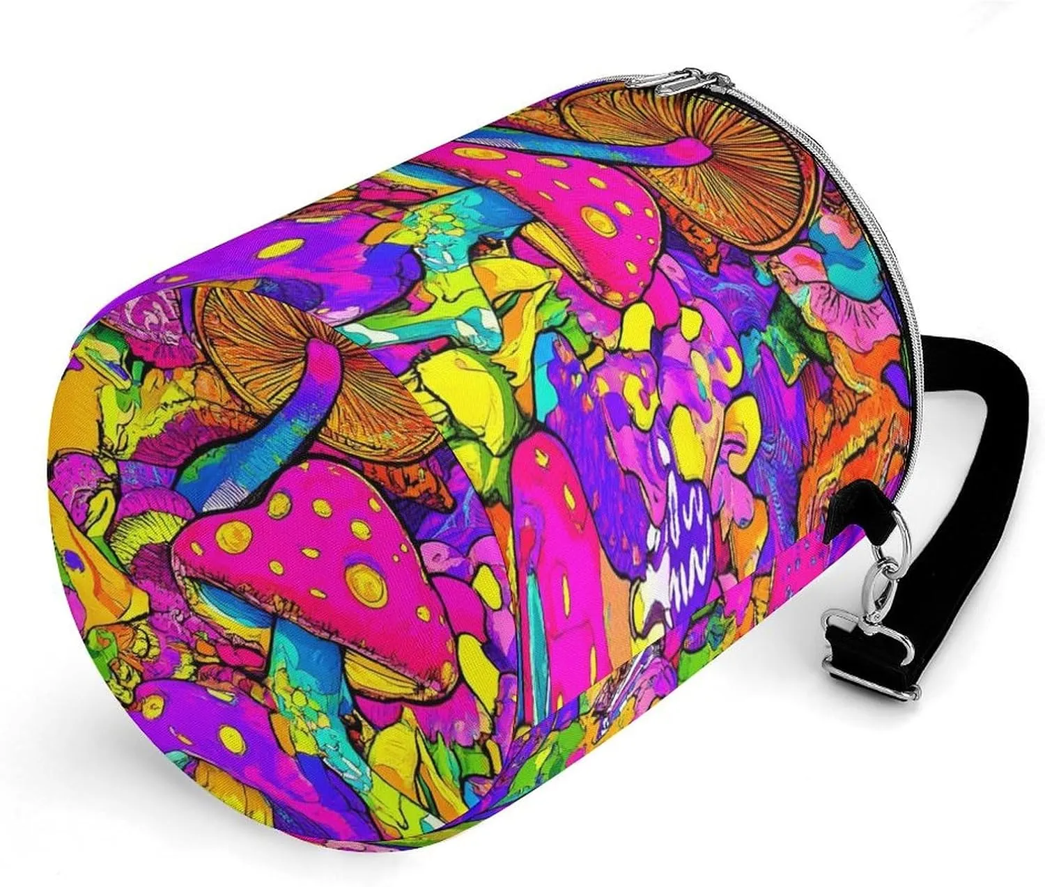 Collapsible Trippy Mushroom Magic Art Lunch Backpack for Women, Large Capacity Cooler Bag for Camping Picnic Lunch Travel Outdoor Beach