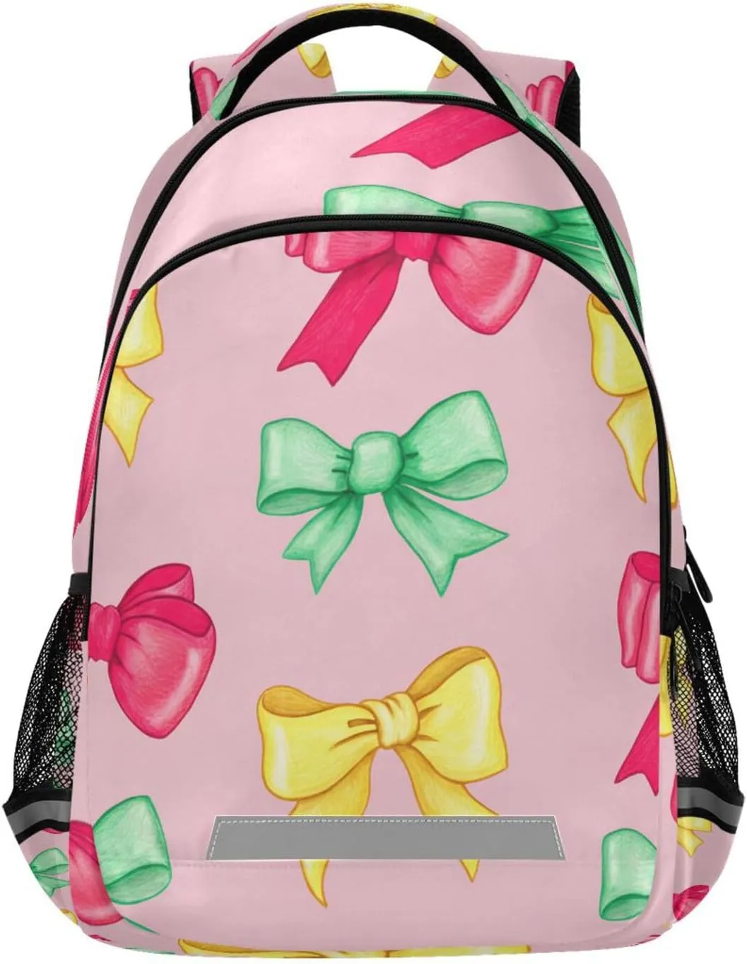 Colorful Bows Design Waterproof Backpack - Casual Outdoor Sports Daypack with Ergonomic Shoulder Straps#466