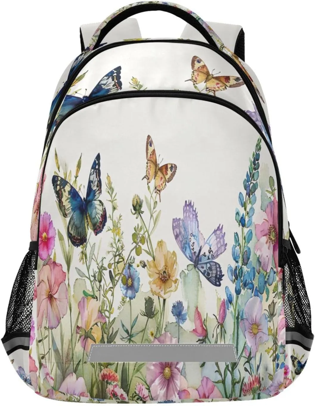 Colorful Herbs and Flowers Design Waterproof Backpack - Casual Outdoor Sports Daypack with Ergonomic Shoulder Straps#393