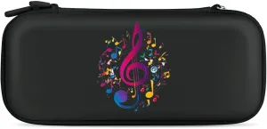Colorful Musical Notes Compatible with Switch Carrying Case Hard Travel Game Bag Pouch with 15 Games Accessories