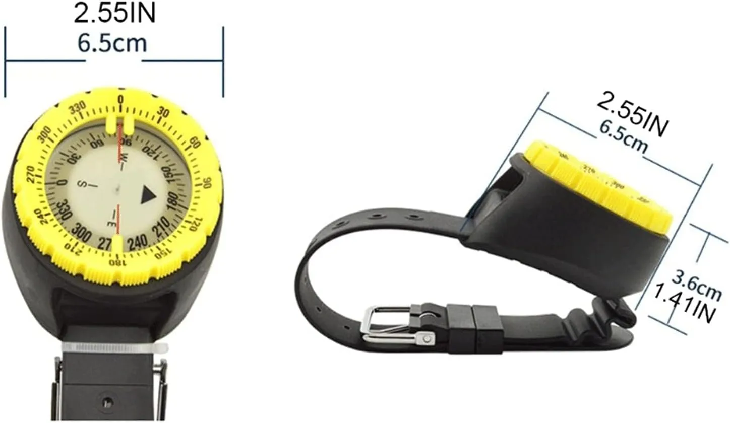 Compass Compass Hiking Survival Underwater 50m Diving Compass Professional Waterproof Navigator Digital Scuba(White)