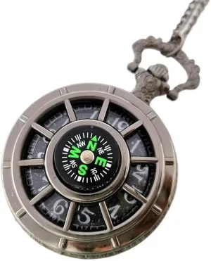 Compass Pocket Watch Pocket Watch Necklace Pendant Watch Outdoor Sports Necessities