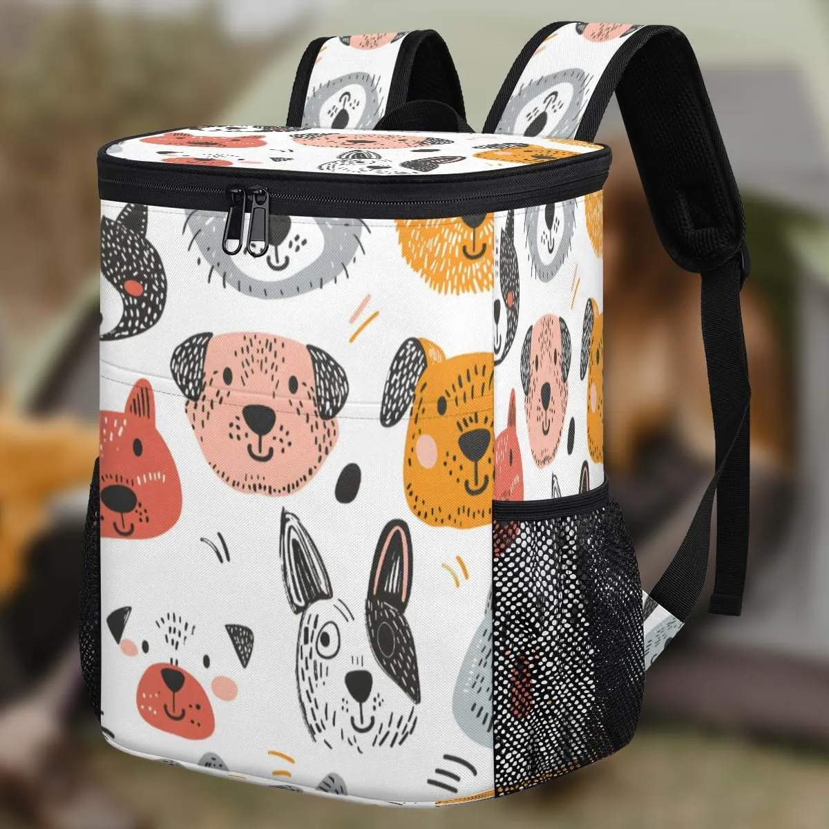Cooler Backpack Insulated Cute Dinosaur Theme Lightweight Travel Cooler Lunch Backpack Drink Beverage Beer Bag