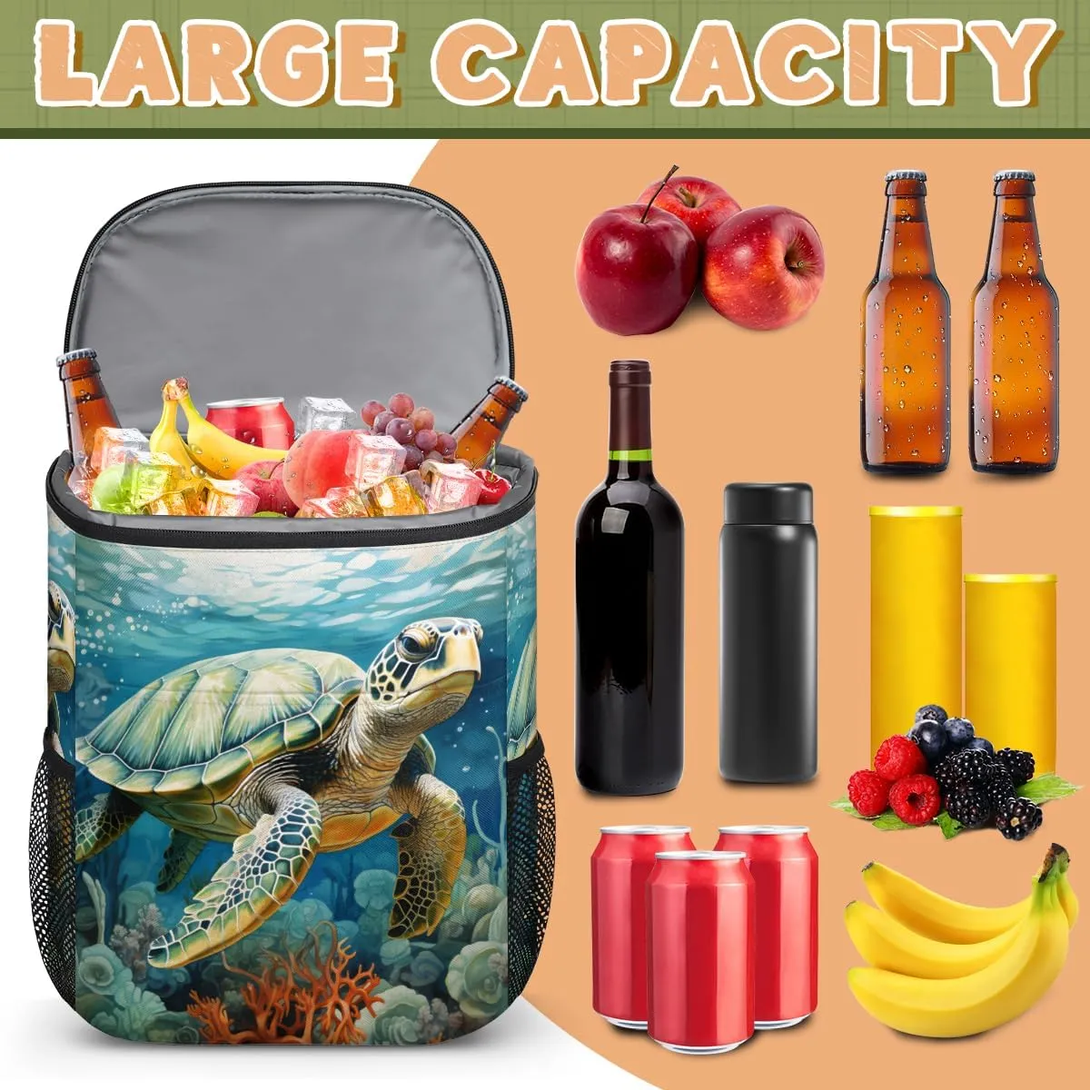 Cooler Backpack Insulated Leakproof Backpack Lightweight Ice Coolers Waterproof Cooler Bag Lunch Backpack for Camping Hiking Picnic for Men Women