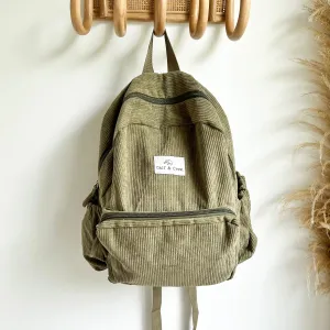 Corduroy Junior Backpack | Khaki