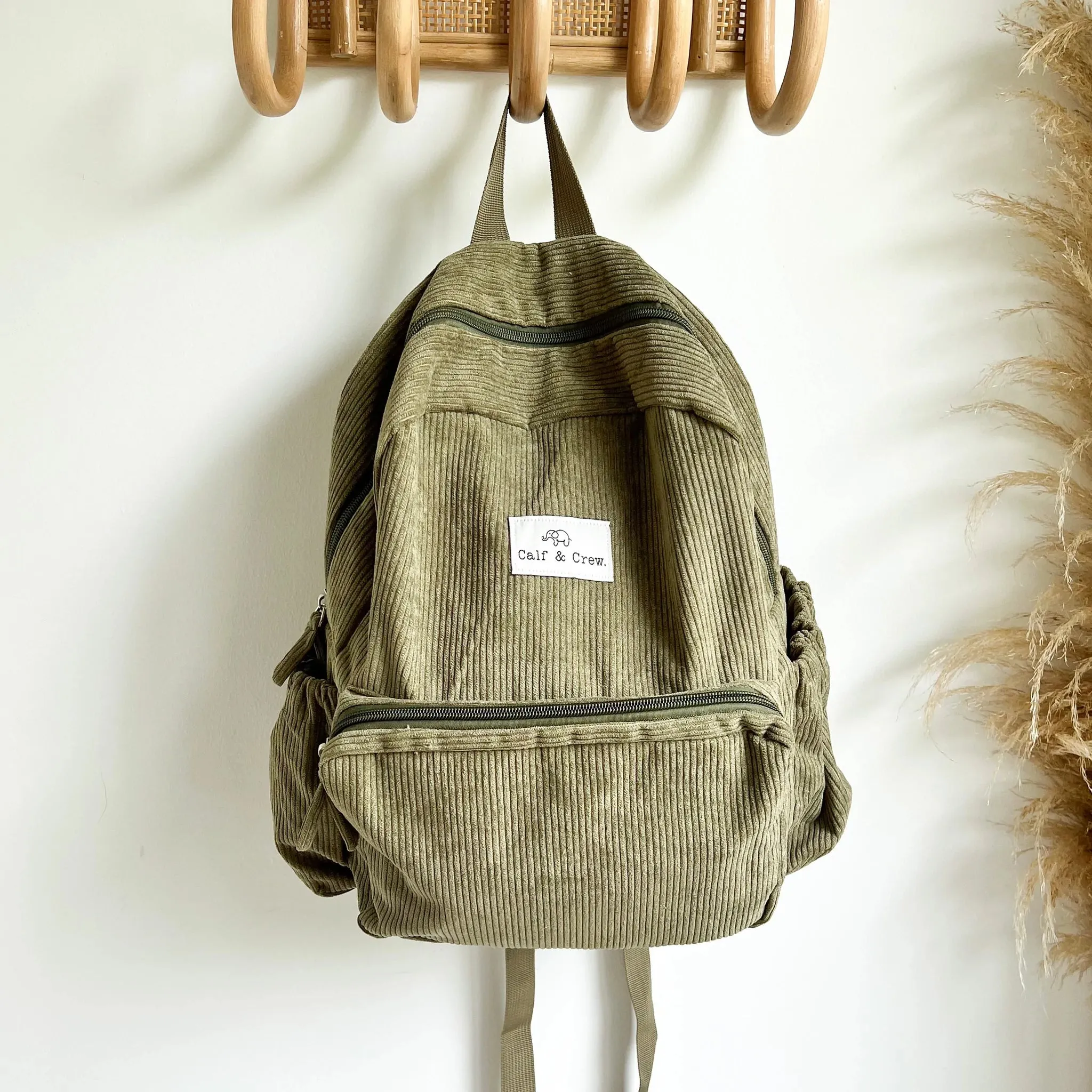 Corduroy Junior Backpack | Khaki