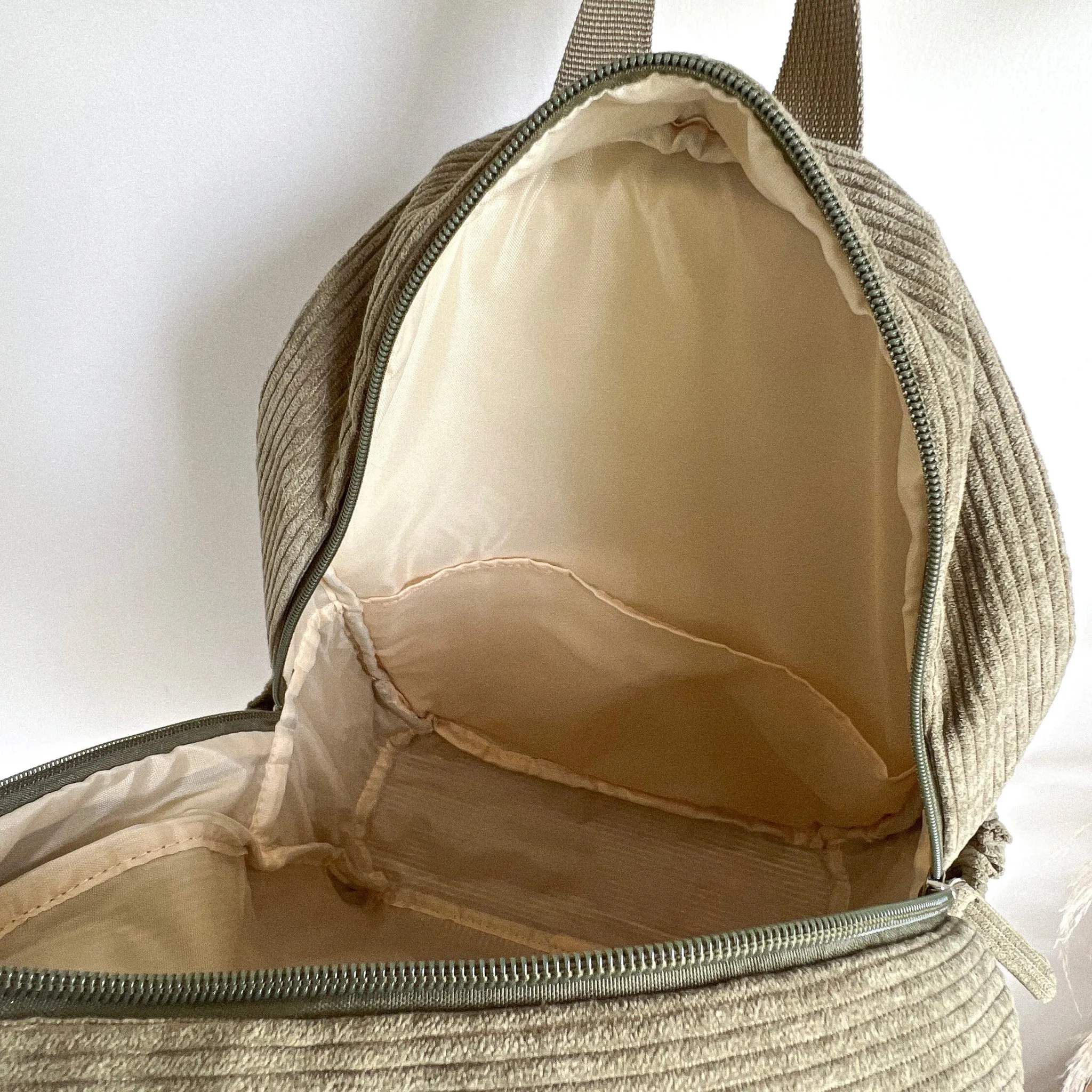 Corduroy Junior Backpack | Khaki