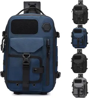 Cosmos Explorer Sling Bag, Anti Theft Tactical Sling Backpack, for Outdoor Hiking (blue)