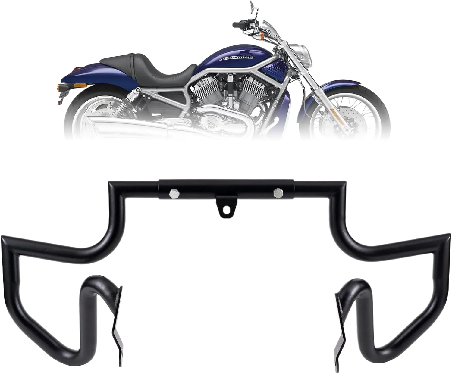 Crash Bar Engine Guard Highway Freeway Bar for Harley V-Rod Vrod Night Rod Muscle VRSC VRSCF VRSCA (Black)
