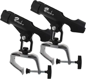 Croch Fishing Rod Holder Boat Rods Holder Folding Holder with Large Clamp Opening 360 Degree Adjustable Fishing Rod Racks Fishing Rod Holder 2 pcs