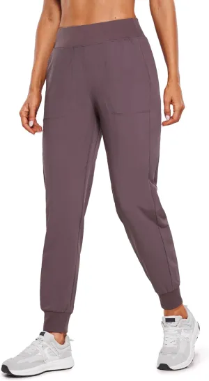 CRZ YOGA Womens Joggers Pants with Pockets Lightweight Workout Travel Casual Golf Hiking Pants for Women Quick Dry