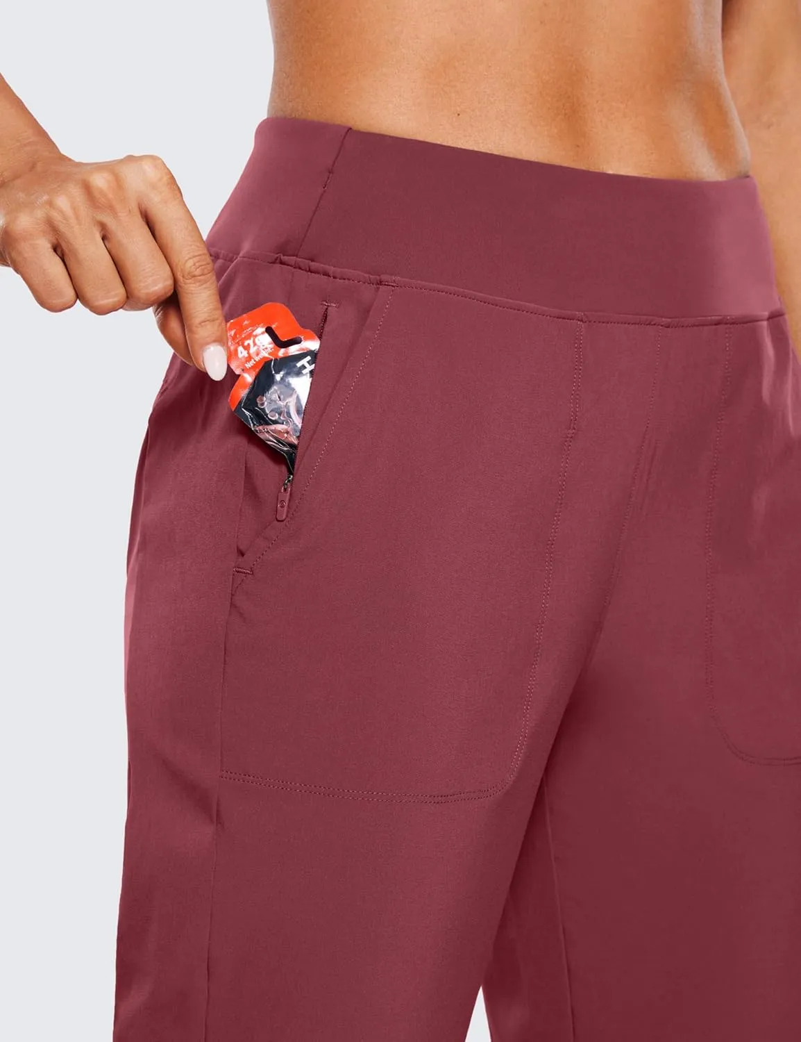 CRZ YOGA Womens Joggers Pants with Pockets Lightweight Workout Travel Casual Golf Hiking Pants for Women Quick Dry