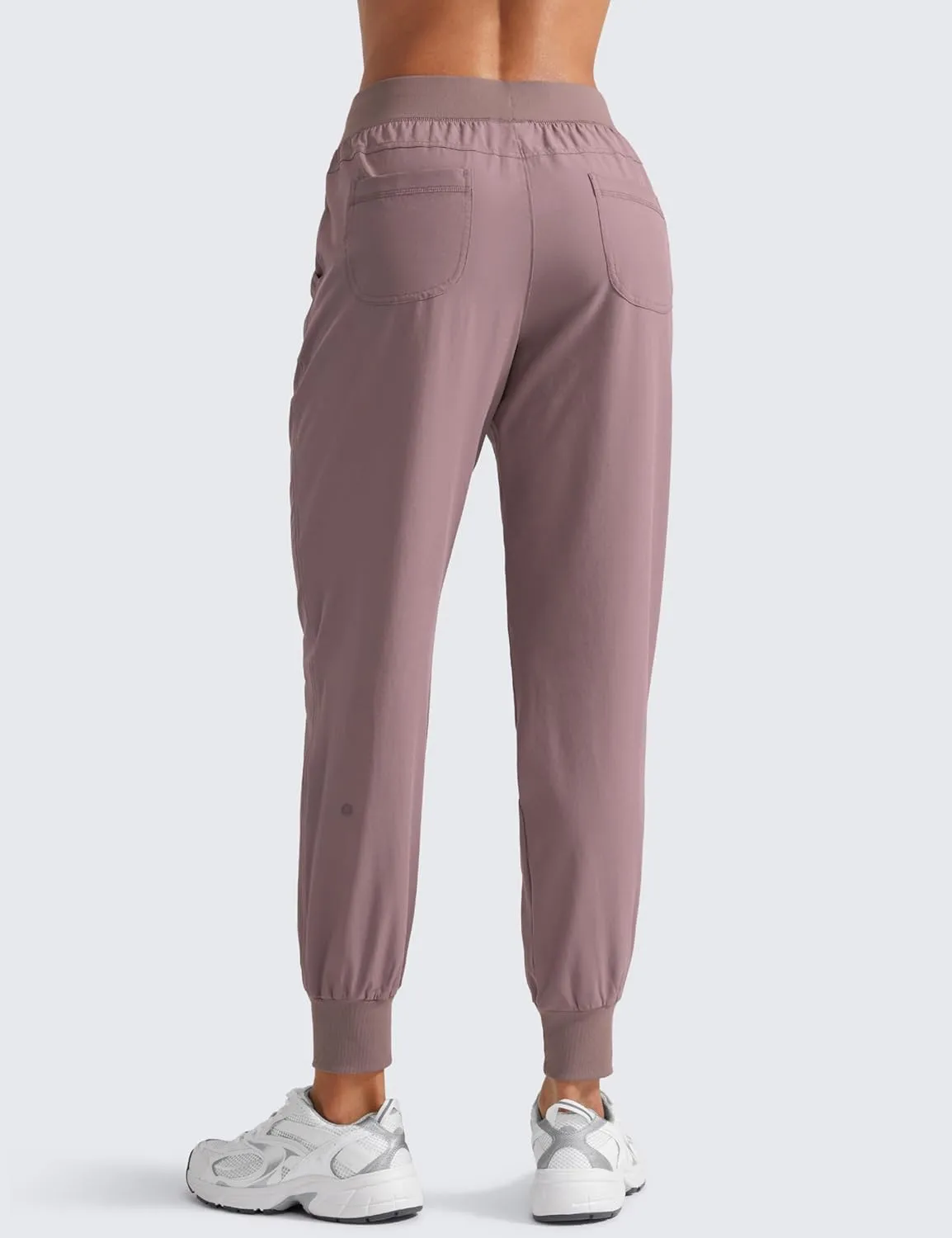 CRZ YOGA Women's Lightweight Workout Joggers 27.5" - Travel Casual Outdoor Running Athletic Track Hiking Pants with Pockets