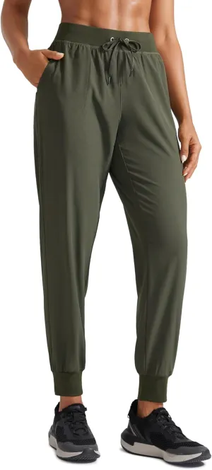 CRZ YOGA Women's Lightweight Workout Joggers 27.5" - Travel Casual Outdoor Running Athletic Track Hiking Pants with Pockets