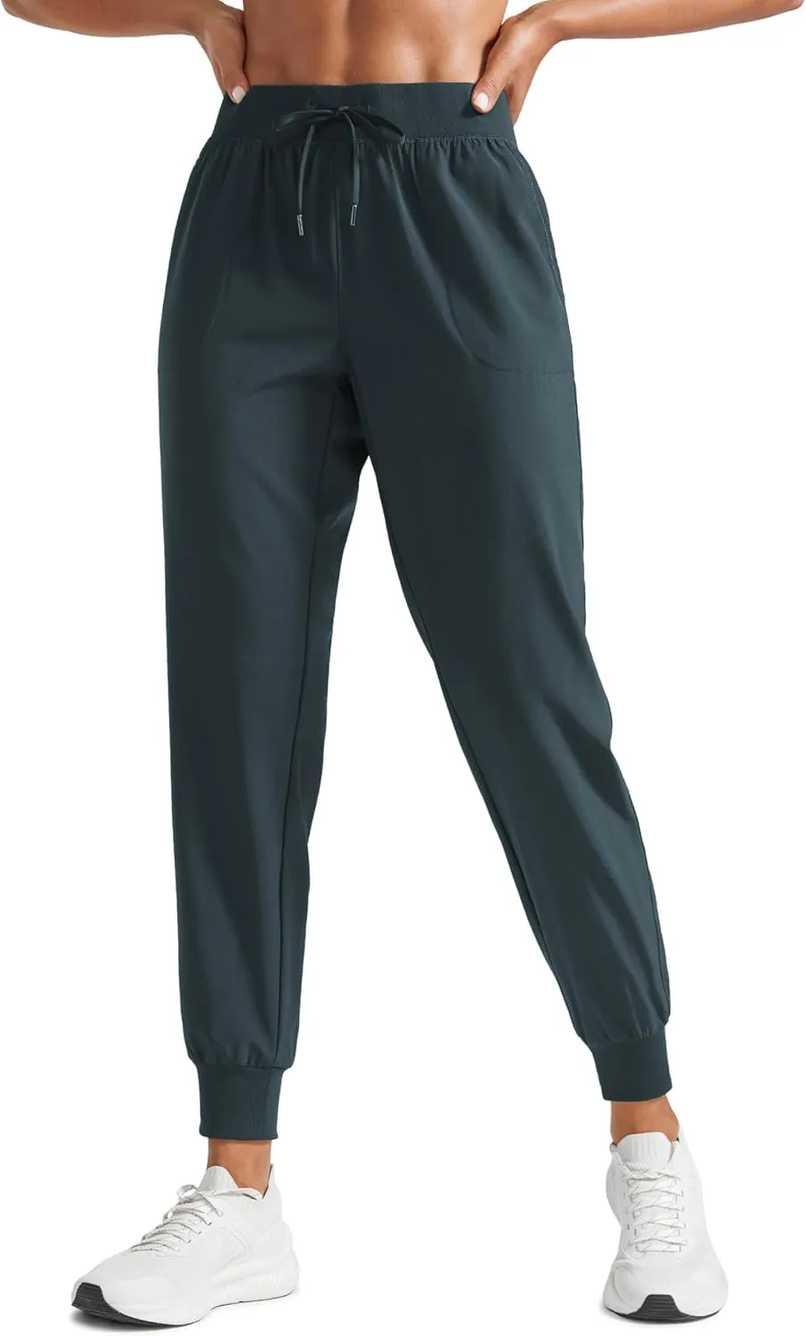 CRZ YOGA Women's Lightweight Workout Joggers 27.5" - Travel Casual Outdoor Running Athletic Track Hiking Pants with Pockets