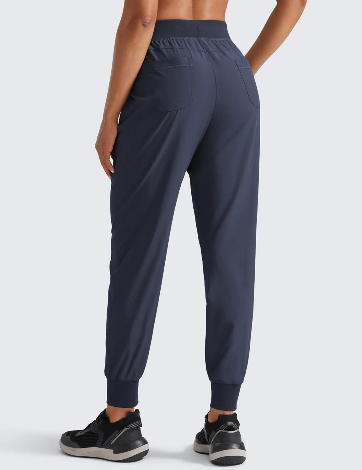 CRZ YOGA Women's Lightweight Workout Joggers 27.5" - Travel Casual Outdoor Running Athletic Track Hiking Pants with Pockets