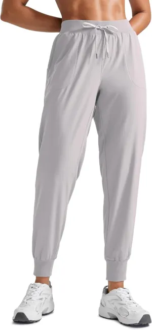 CRZ YOGA Women's Lightweight Workout Joggers 27.5" - Travel Casual Outdoor Running Athletic Track Hiking Pants with Pockets
