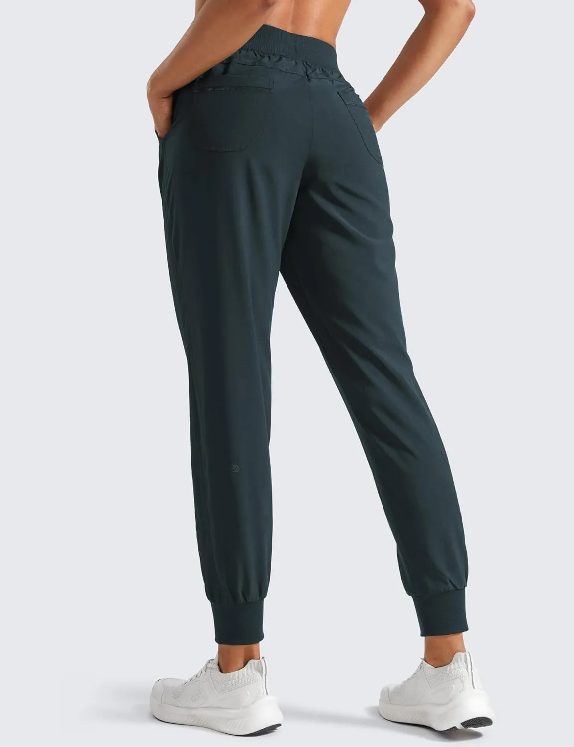CRZ YOGA Women's Lightweight Workout Joggers 27.5" - Travel Casual Outdoor Running Athletic Track Hiking Pants with Pockets