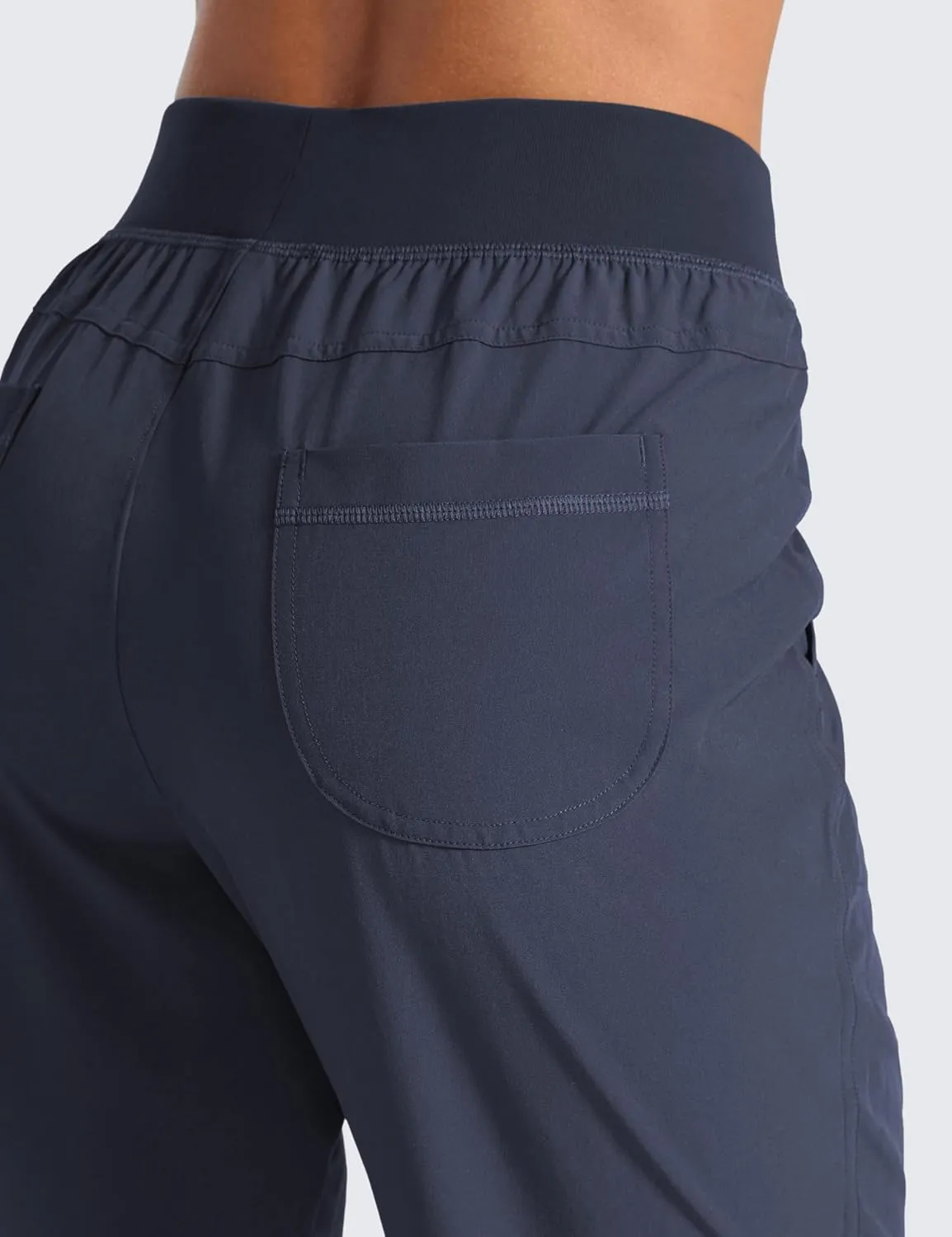 CRZ YOGA Women's Lightweight Workout Joggers 27.5" - Travel Casual Outdoor Running Athletic Track Hiking Pants with Pockets