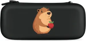 Cute Capybara Compatible with Switch Carrying Case Hard Travel Game Bag Pouch with 15 Games Accessories