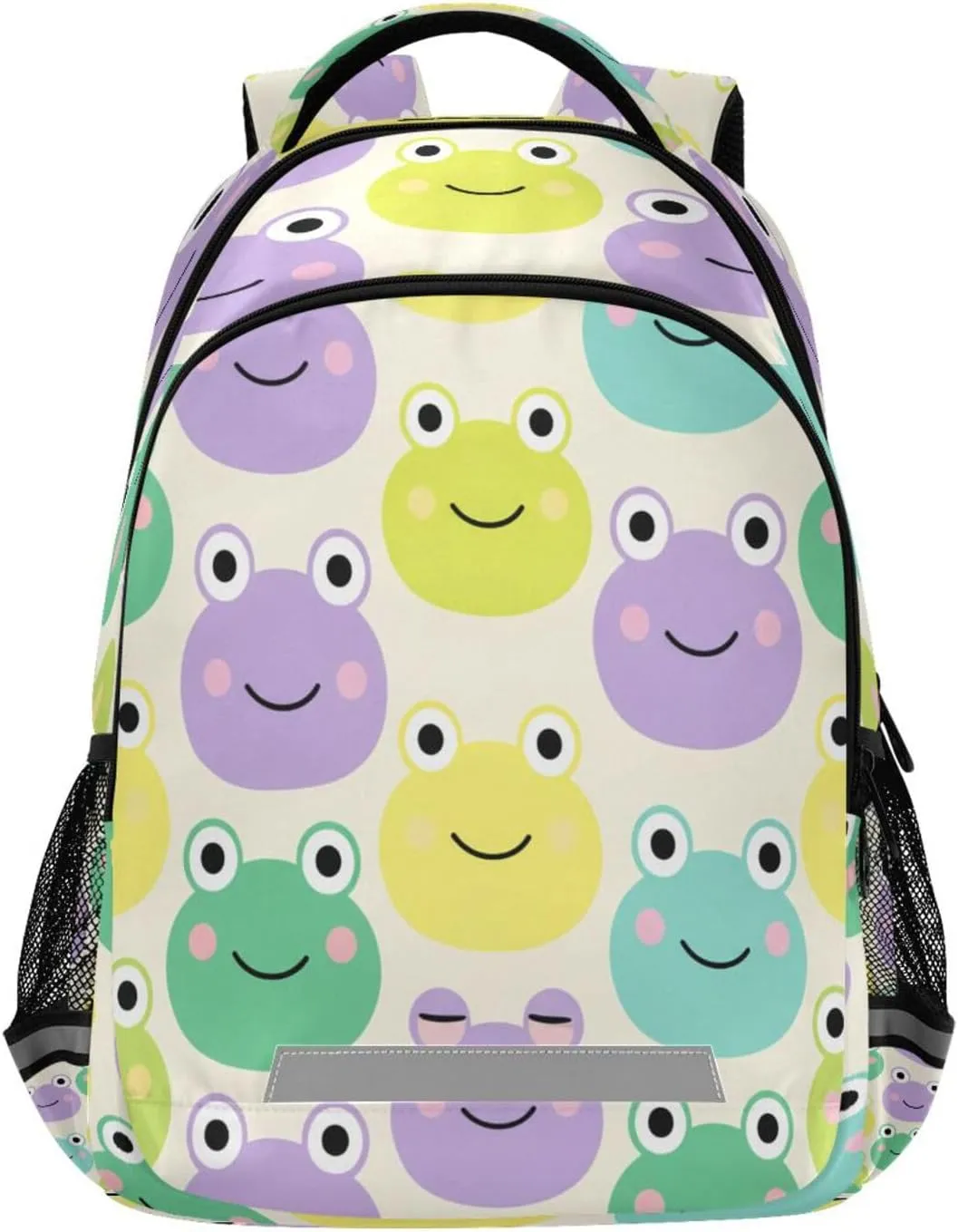 Cute Cartoon Frog Design Waterproof Backpack - Casual Outdoor Sports Daypack with Ergonomic Shoulder Straps#71