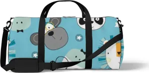 Cute Cartoon Kawaii Animals Lion Panda Koala Sports Bag Tote Bag Waterproof Gym Bag with Shoulder Strap Zipper 2 Side Pockets for Men and Women, Travel and Storage Shoulder Bag.