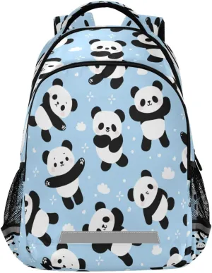 Cute Cartoon Panda Design Waterproof Backpack - Casual Outdoor Sports Daypack with Ergonomic Shoulder Straps#39