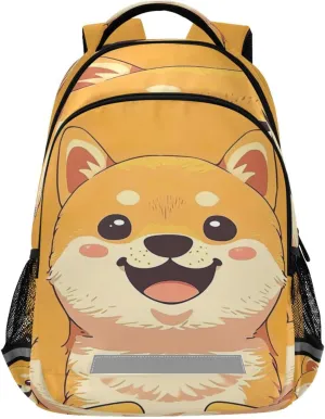 Cute Kawaii Dog Design Waterproof Backpack - Casual Outdoor Sports Daypack with Ergonomic Shoulder Straps#817