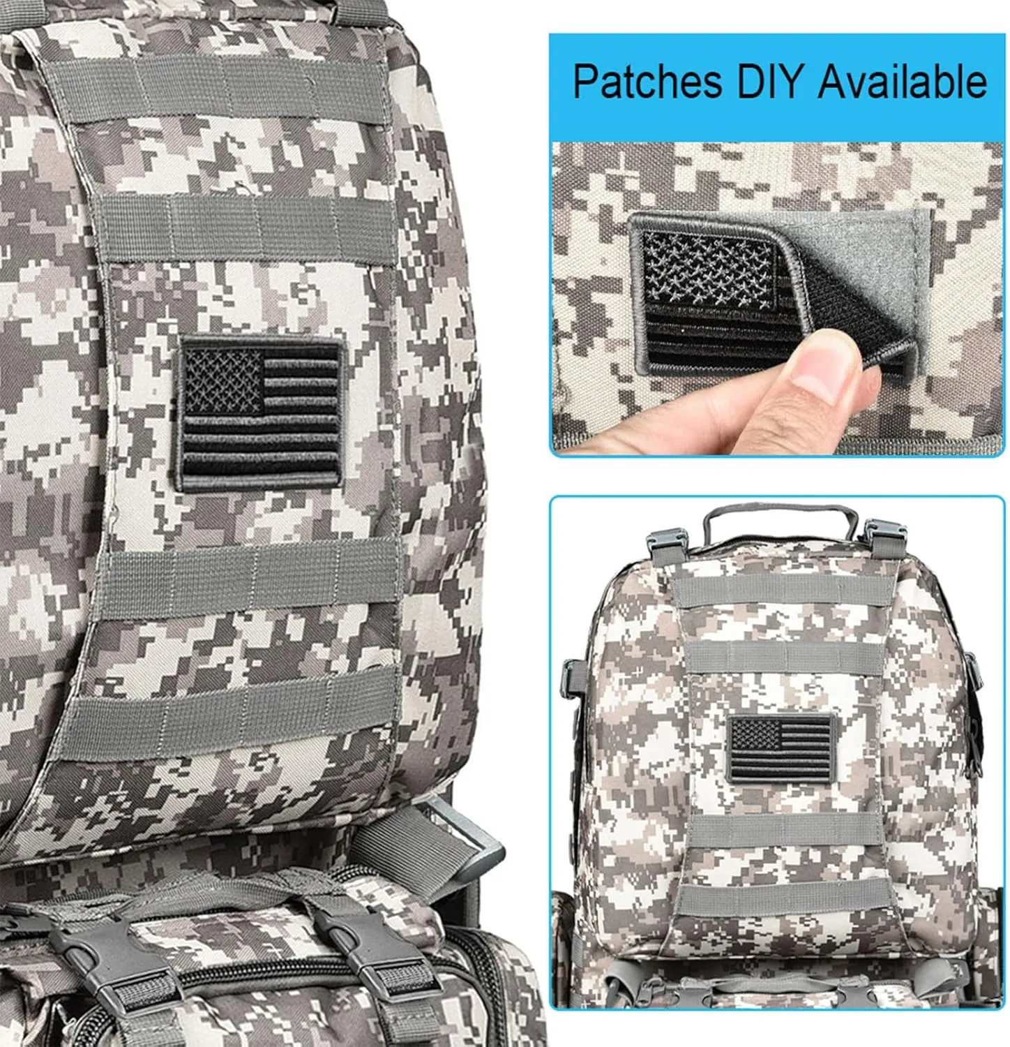 CVLIFE Tactical Backpack Military Army Rucksack 60L Large Assault Pack Detachable Molle Bag…
