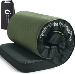 Cymula Camping Mattress 4 Ultra-Thick Self Inflating Sleeping Pad with Pump Sack with Memory Foam Sleeping Mat for Camping 4-Season,Travel,Car,Tent,Home (79"x28"x4" Single)