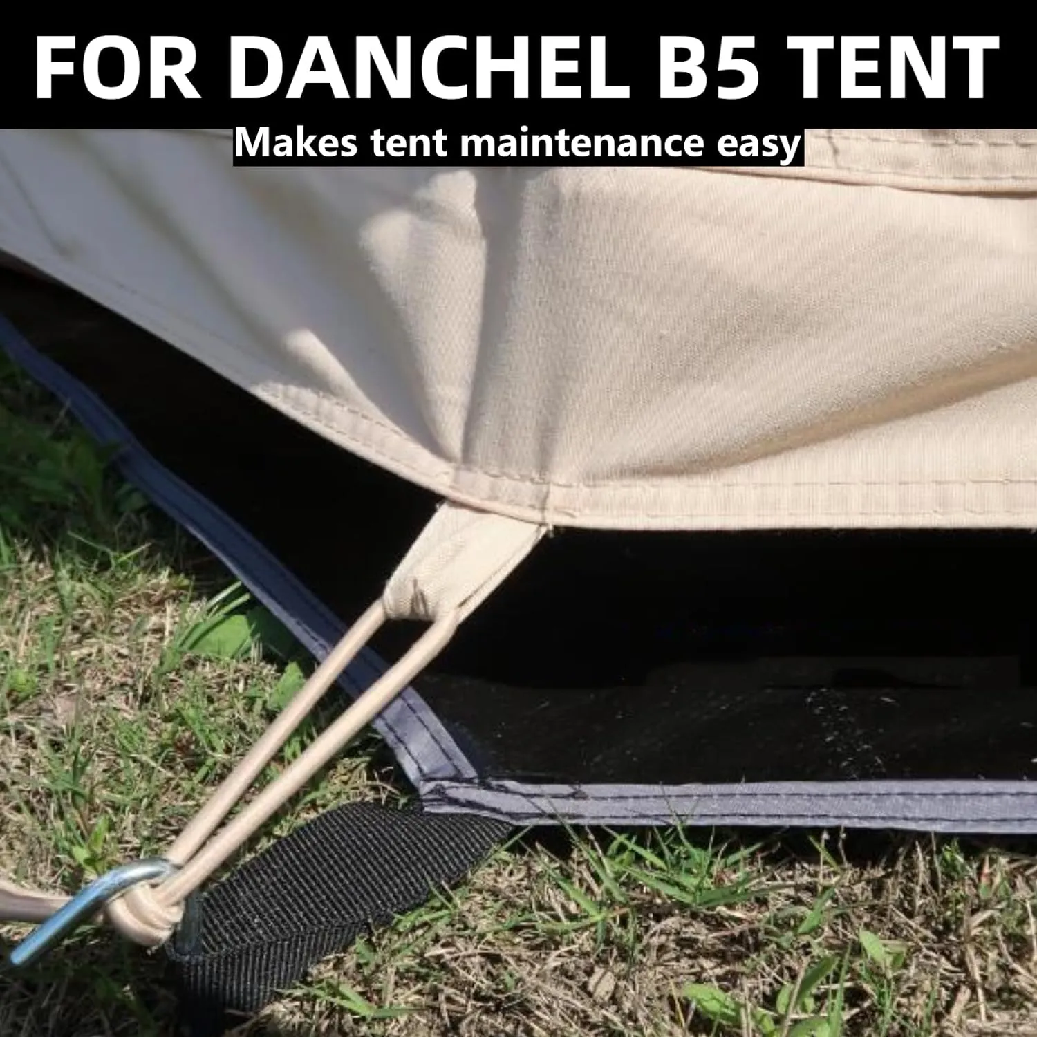 DANCHEL OUTDOOR B5PRO/B2/B2A Bell Tent Footprint, 3/4/5/6m Waterproof Round Tarp Ground Sheet for Canvas Yurt Tent Floor Protector Camping Glamping Accessories