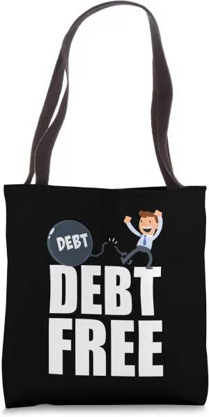 Debt Free Financial Freedom Ball and Chain Finance Character Tote Bag
